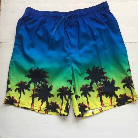 Old Navy Other - Old Navy Men’s Printed Swim Trunks Size XL Blue